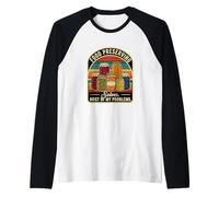 Retro Food Preserving Solves Most of My Problems Homesteader Raglan Baseball Tee