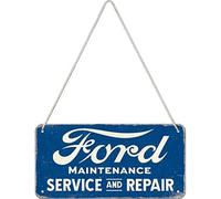 Retro Ford Hanging Sign - Nostalgic Metal Decor 10x20cm - Gift for Car Fans