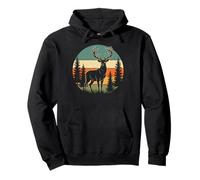 Retro Forest Deer Outdoors Nature Women Men Vintage Graphic Pullover Hoodie