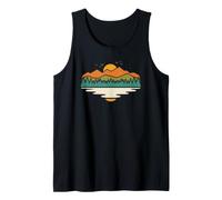 Retro Forest Sunset Landscapes for Wilderness Explorers Tank Top