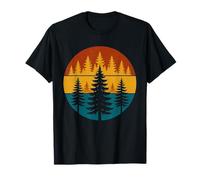 Retro Forest Trees Outdoors Nature Vintage Graphic T-Shirt