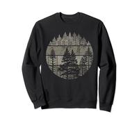 Retro Forest Trees Outdoors Nature Women Men Vintage Graphic Sweatshirt