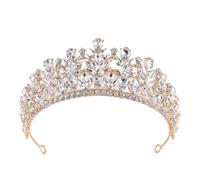 Retro Forest Wine Red Crystal Diadem Leaf Tiaras for Party Birthday Costume | Royal Queen Bridal Crown Luxury Wedding Dress Hair Costume Accessories