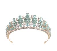 Retro Forest Wine Red Crystal Diadem Leaf Tiaras for Party Birthday Costume | Royal Queen Bridal Crown Luxury Wedding Dress Hair Costume Accessories