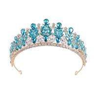 Retro Forest Wine Red Crystal Diadem Leaf Tiaras for Party Birthday Costume | Royal Queen Bridal Crown Luxury Wedding Dress Hair Costume Accessories