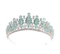 Retro Forest Wine Red Crystal Diadem Leaf Tiaras for Party Birthday Costume | Royal Queen Bridal Crown Luxury Wedding Dress Hair Costume Accessories