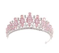 Retro Forest Wine Red Crystal Diadem Leaf Tiaras for Party Birthday Costume | Royal Queen Bridal Crown Luxury Wedding Dress Hair Costume Accessories