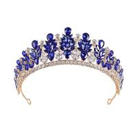 Retro Forest Wine Red Crystal Diadem Leaf Tiaras | Royal Queen Bridal Crown Luxury Wedding Dress Hair Costume Accessories