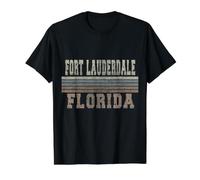Retro Fort Lauderdale Florida Value Graphic T-Shirt, Men, Black, S