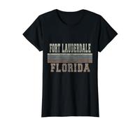 Retro Fort Lauderdale Florida Value Graphic T-Shirt, Women, Black, L
