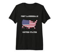 Retro Fort Lauderdale United States Distressed United States Premium T-Shirt