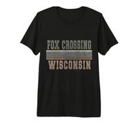 Retro Fox Crossing Wisconsin Premium T-Shirt