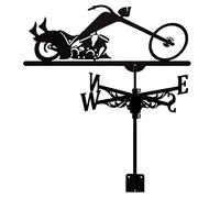 Retro Frame Weathervane Stainless Steel Weather Vane with Mounting Bracket Wind Direction Indicator Professionnel Measuring Tool Figurines Ornaments