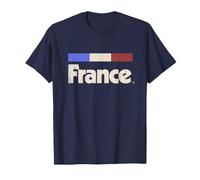 Retro France Flag Drapeau Français Blue French T-Shirt
