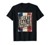 Retro France Flag Freedom Equality Fraternity Patriotic Meme T-Shirt