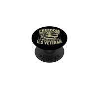 Retro Freedom Isn't Free U.S. Veteran American Flag Military PopSockets Adhesive PopGrip