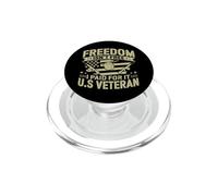 Retro Freedom Isn't Free U.S. Veteran American Flag Military PopSockets PopGrip for MagSafe