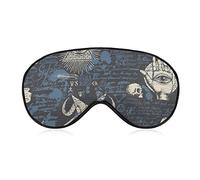 Retro Freemasonry and Satanism Sleeping Eye Mask Eye Shade with Adjustable Strap Blindfold for Airplane Travel