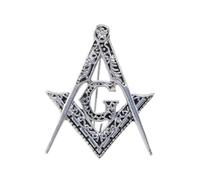 Retro Freemasonry Brooch for Women, Classic Masonic Compass Brooch Pin for Women Hat Bag Suit Dress Accessories Jewelry, Regelmäßig, Zinc