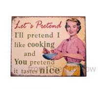 Retro Fridge Magnet Let's Pretend I like Cooking & You Pretend It Tastes Nice
