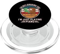 Retro Frog I'm Not Ignoring You I'm Just Playing Piano PopSockets PopGrip for MagSafe
