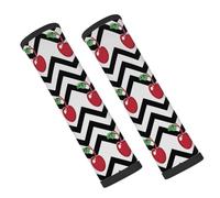 Retro Fruit Chevron Pattern Seat Belt Pads for Car 2 Pack Soft Neoprene Seatbelt Cover Shoulder Pad Neck Cushion Protector Universal Fit for Car Backpack Travel Comfort