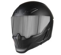 Retro Full Face Motorcycle Helmets Vintage Motorbike Helmet DOTECE Approved Large Crash Helmets with Visor Motocross Helmet for Adults Unisex Four Seasons New Street Touring D,L:59-60CM