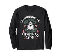 Retro Funny Dancing Summoning The Holiday Spirits Christmas Long Sleeve T-Shirt