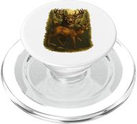 Retro Funny Hunter Deer Faded Nature Vintage forest 90s Cute PopSockets PopGrip for MagSafe
