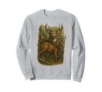 Retro Funny Hunter Deer Faded Nature Vintage forest 90s Cute Sweatshirt