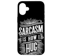Retro Funny Ironic Quote Sarcasm Is How I Hug Sarcastic Case for iPhone 16 Plus