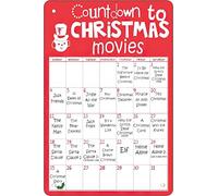 Retro Funny Metal Sheet Signs countdown to christmas movies,calendar, Wall Decoration, 6x8 Inch