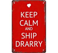 Retro Funny Metal Tin Sign Sheet Signs Keep Calm And Ship Drarry Metal Signs For Home Bathroom Kitchen Garden Man Cave Decor Garage Yard Sign Coffee Wall Decor Gift For Women Men 8x5.5 Inch