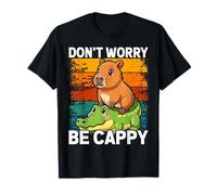 Retro Funny Motivational Capybara Lovers Don't Worry Be T-Shirt