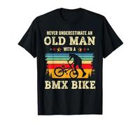 Retro Funny Old Man BMX Gift Bmx Bike Riding Biker Cool Dad T-Shirt