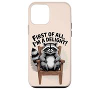 Retro Funny Racoon First of All I'm A Delight Aesthetic Case for iPhone 12 mini