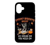 Retro Funny Spooky Biscuits Club Cat Lovers Pastry Halloween Case for iPhone 16