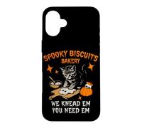 Retro Funny Spooky Biscuits Club Cat Lovers Pastry Halloween Case for iPhone 16 Plus