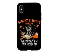 Retro Funny Spooky Biscuits Club Cat Lovers Pastry Halloween Case for iPhone X/XS