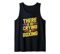 Retro Funny There is No Crying in Boxing Funny Boxing Gloves Tank Top