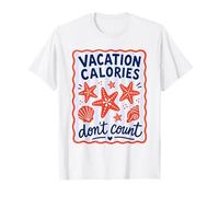 Retro Funny Vacation Calories Don't Count Summer T-Shirt