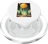 Retro Future American Space Program Inspired SciFi Graphic PopSockets PopGrip for MagSafe