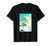 Retro Futuristic Space Landscapes 1960s Space ice Planet T-Shirt