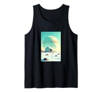 Retro Futuristic Space Landscapes 1960s Space ice Planet Tank Top