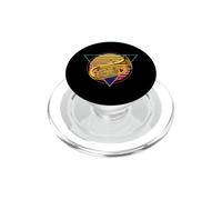 Retro Futuristic Tuba Player Synthwave Vaporwave City Pop PopSockets PopGrip for MagSafe