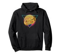 Retro Futuristic Tuba Player Synthwave Vaporwave City Pop Pullover Hoodie