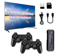 Retro Game Console,4K HD Output, 128GB, 40,000+ Classic Games, Dual 2.4G Wireless Controllers, for Family and Friends