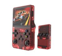 Retro Game Console, Portable Handheld Game Player with Joystick, with 128G Built-in, 3.5" Screen PSP Style Video Game Console with TV Output, Gift for Adults Kids Gamers(Red)