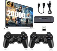 Retro Game Console,Wireless Retro Game Stick with 20,000+ Built-in Games, HDMI Output, Plug & Play, 2.4G Wireless Gamepads, Ideal for Family & Friends Entertainment