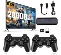 Retro Game Console,Wireless Retro Game Stick with 20,200+ Built-in Games, HDMI Output, Plug & Play, 2.4G Wireless Gamepads, Ideal for Family & Friends Entertainment
